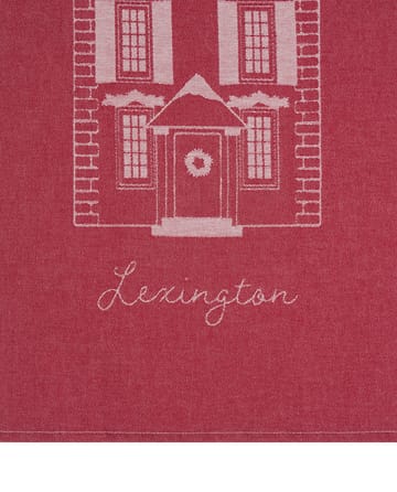 House ekologisk toalha de cozinha em algodão  50x70 cm - Vermelho-branco - Lexington