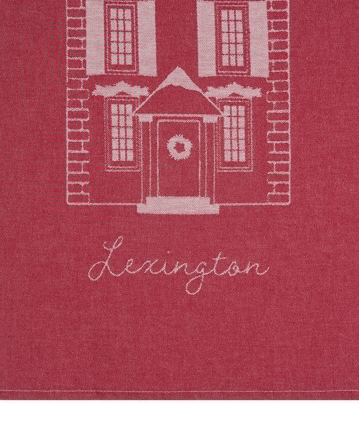 House ekologisk toalha de cozinha em algodão  50x70 cm, Vermelho-branco Lexington