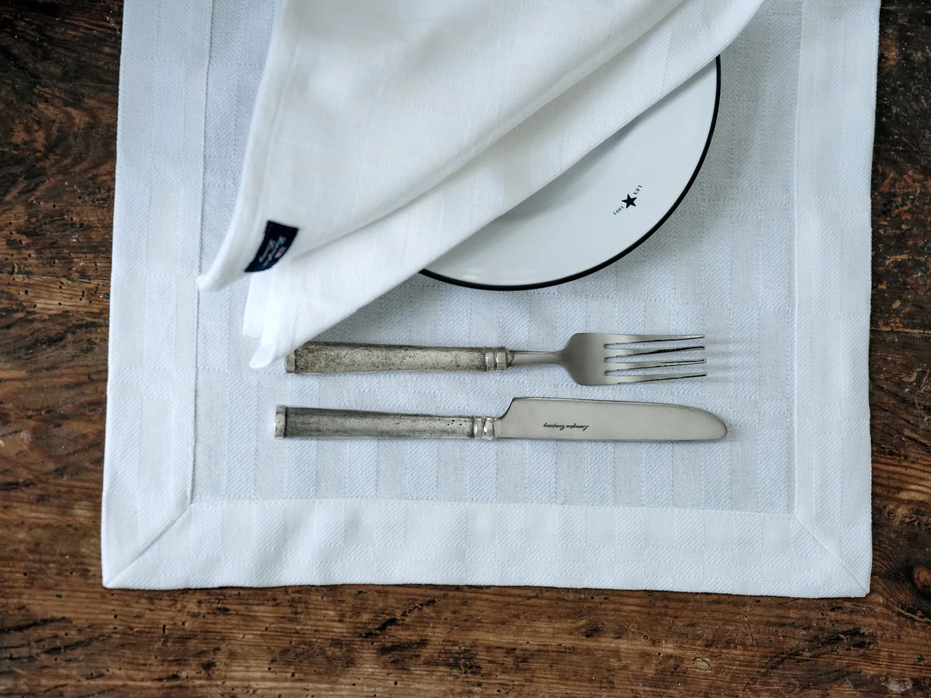 Individual jacquard em algodão branco 40x50 cm, Branco Lexington