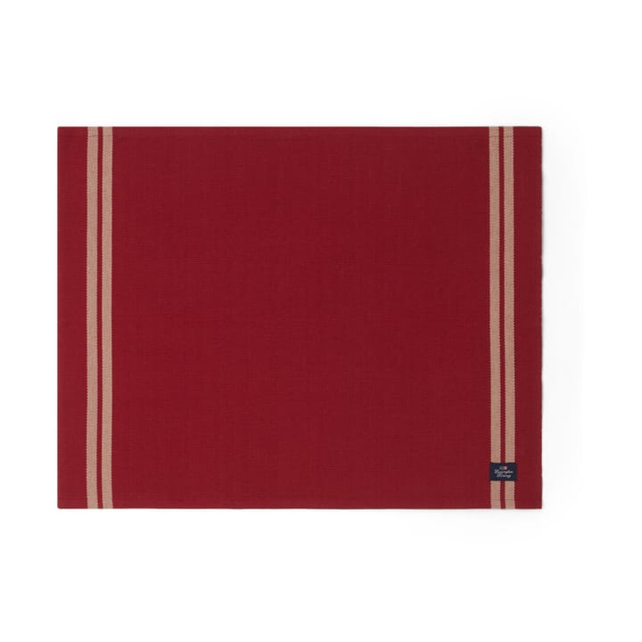 Individual Striped Org Algodão Rib 40x50 cm, vermelho-bege Lexington