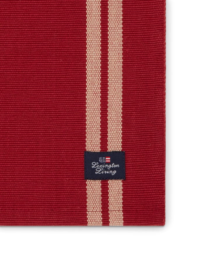 Individual Striped Org Algodão Rib 40x50 cm, vermelho-bege Lexington