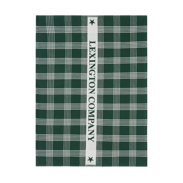 Lexington ekologisk toalha de cozinha em algodão 50x70 cm - Verde-branco - Lexington