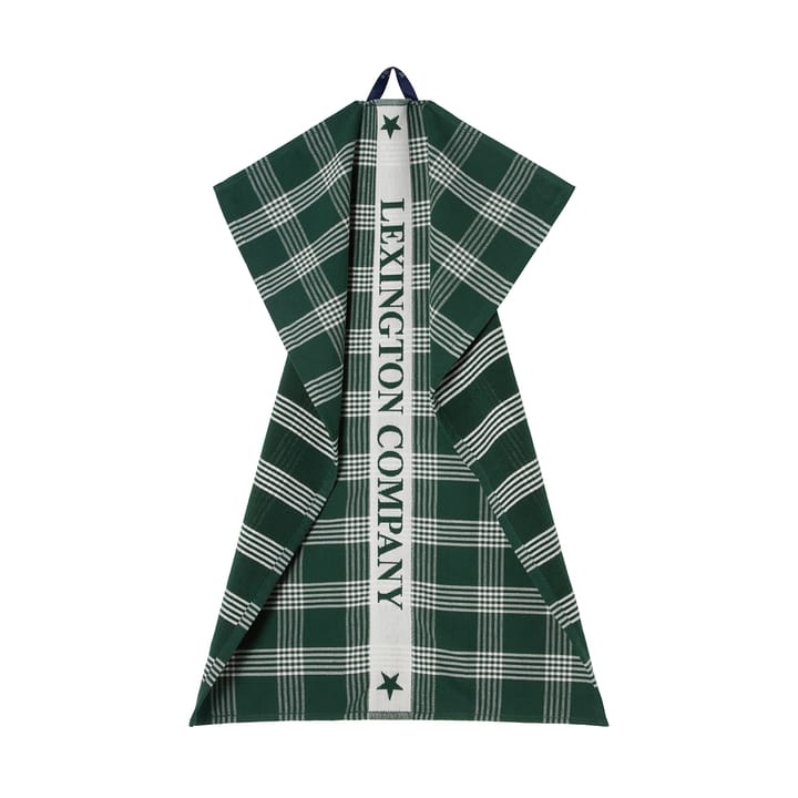 Lexington ekologisk toalha de cozinha em algodão 50x70 cm, Verde-branco Lexington