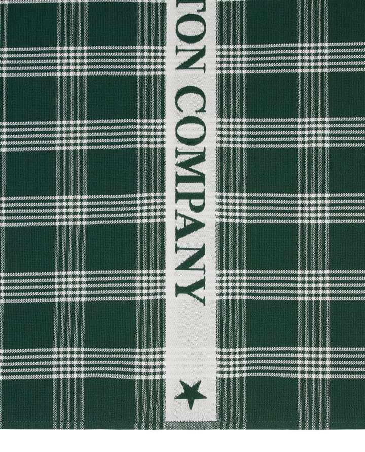 Lexington ekologisk toalha de cozinha em algodão 50x70 cm, Verde-branco Lexington