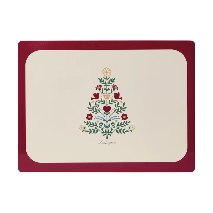 Lexington placemat laminado de dupla face - Bege vermelho-claro, 30x40 cm, pack de 2 - Lexington