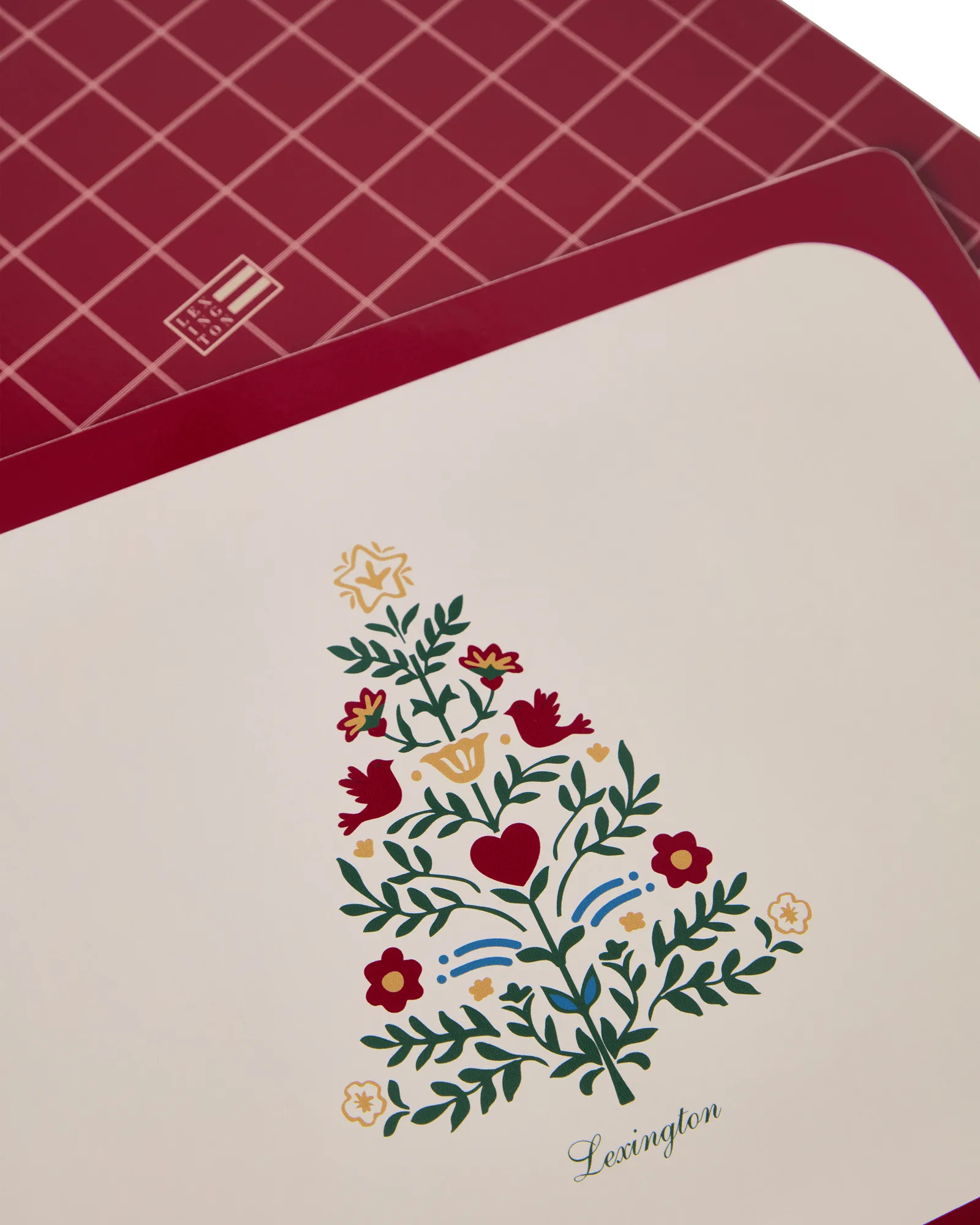 Lexington placemat laminado de dupla face, Bege vermelho-claro, 30x40 cm, pack de 2 Lexington