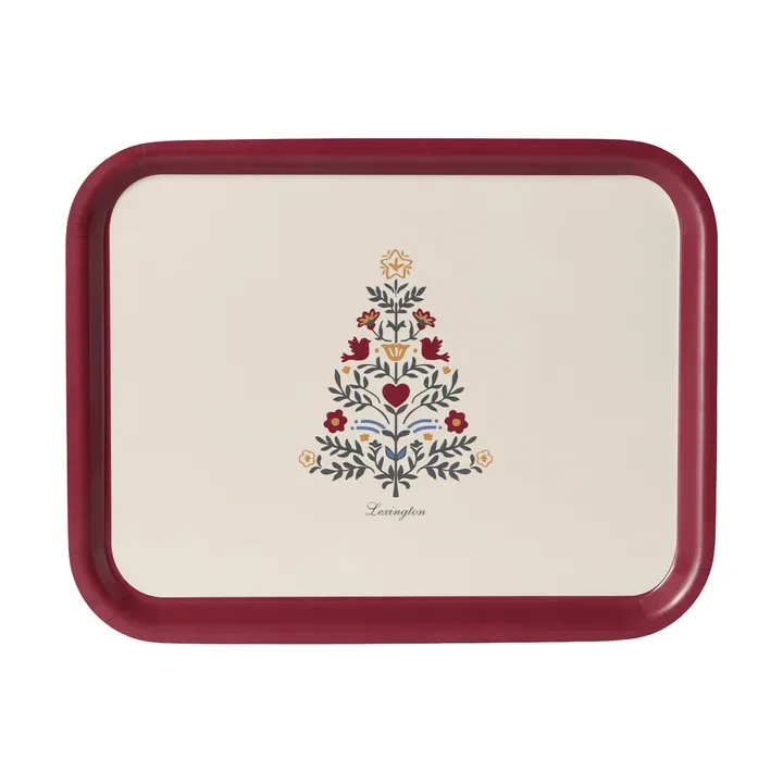 Lexington tabuleiro de servir laminado - Vermelho-claro bege, 36x28 cm - Lexington