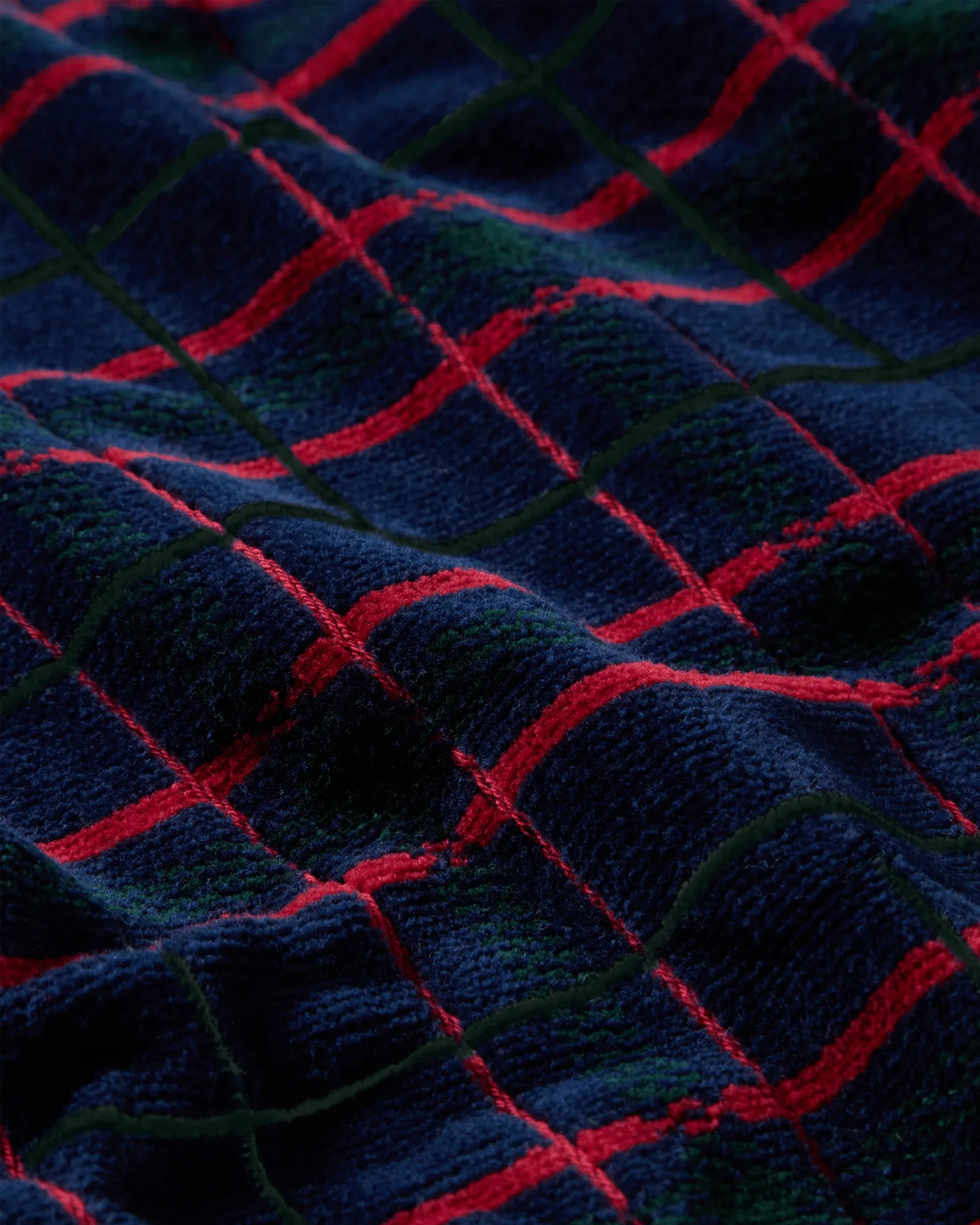 Lexington toalhas aos quadrados, 4 peças, Navy-green, 2 unid. 50x70 cm, 2 unid. 70x30 cm Lexington