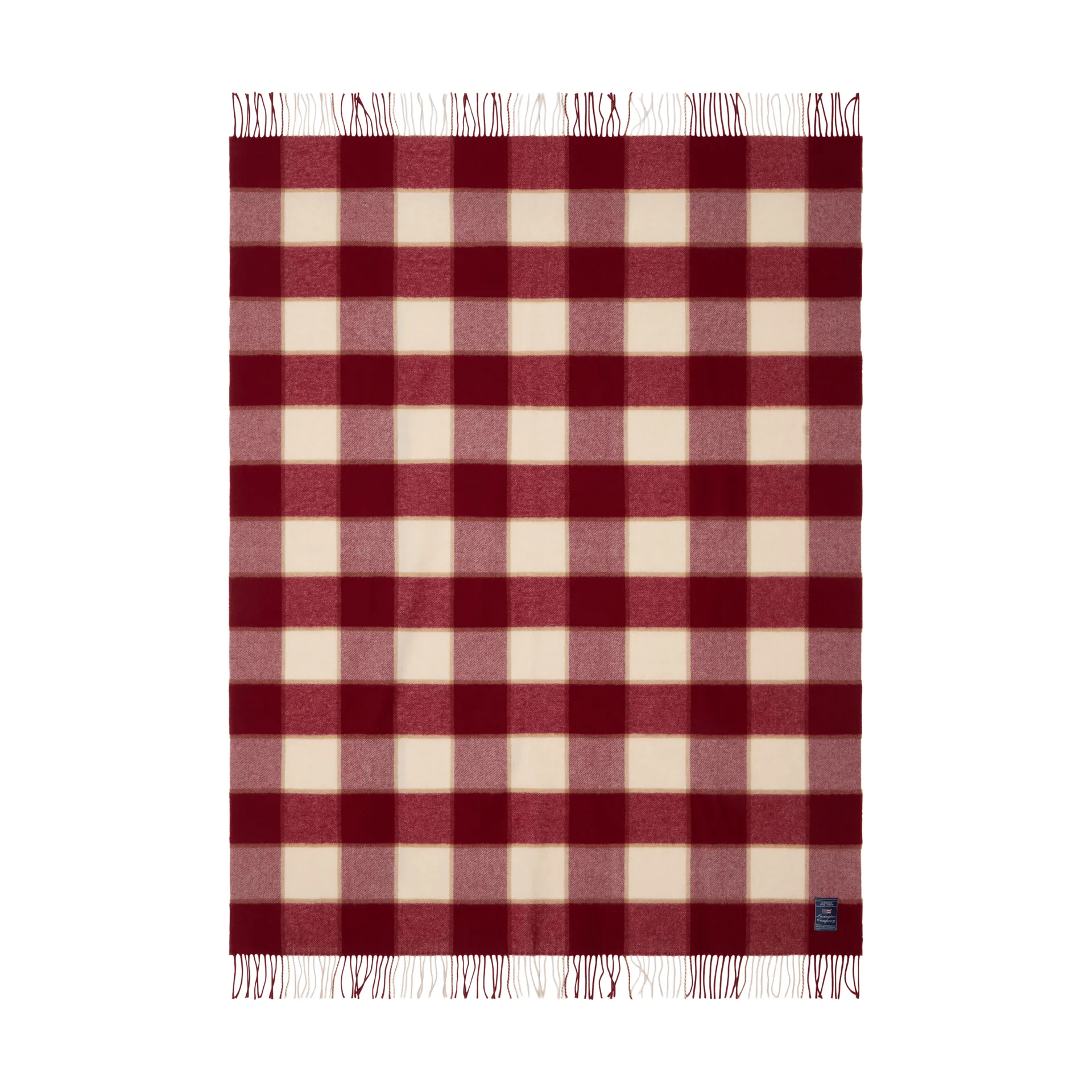 Manta Checked Recycled Wool 130x170 cm, Red-Light bege-bege Lexington
