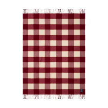 Manta Checked Recycled Wool 130x170 cm - Red-Light bege-bege - Lexington
