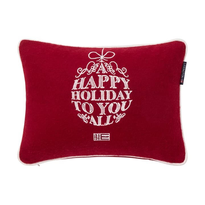 Ornament mistura de lã almofada 30x40 cm - Vermelho-branco - Lexington