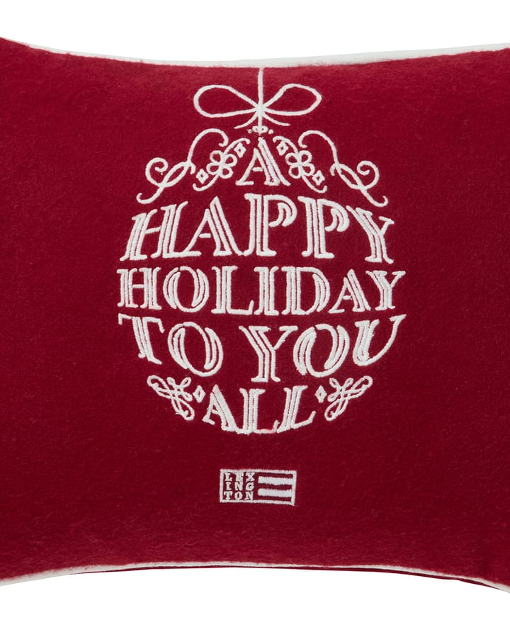Ornament mistura de lã almofada 30x40 cm, Vermelho-branco Lexington
