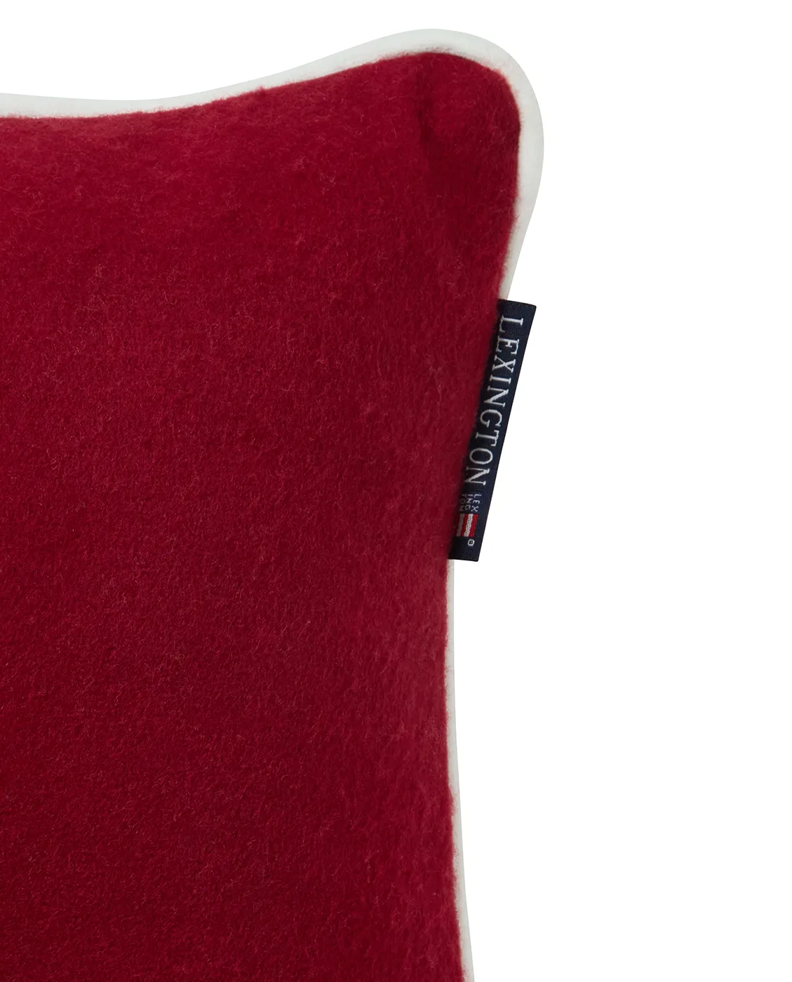 Ornament mistura de lã almofada 30x40 cm, Vermelho-branco Lexington