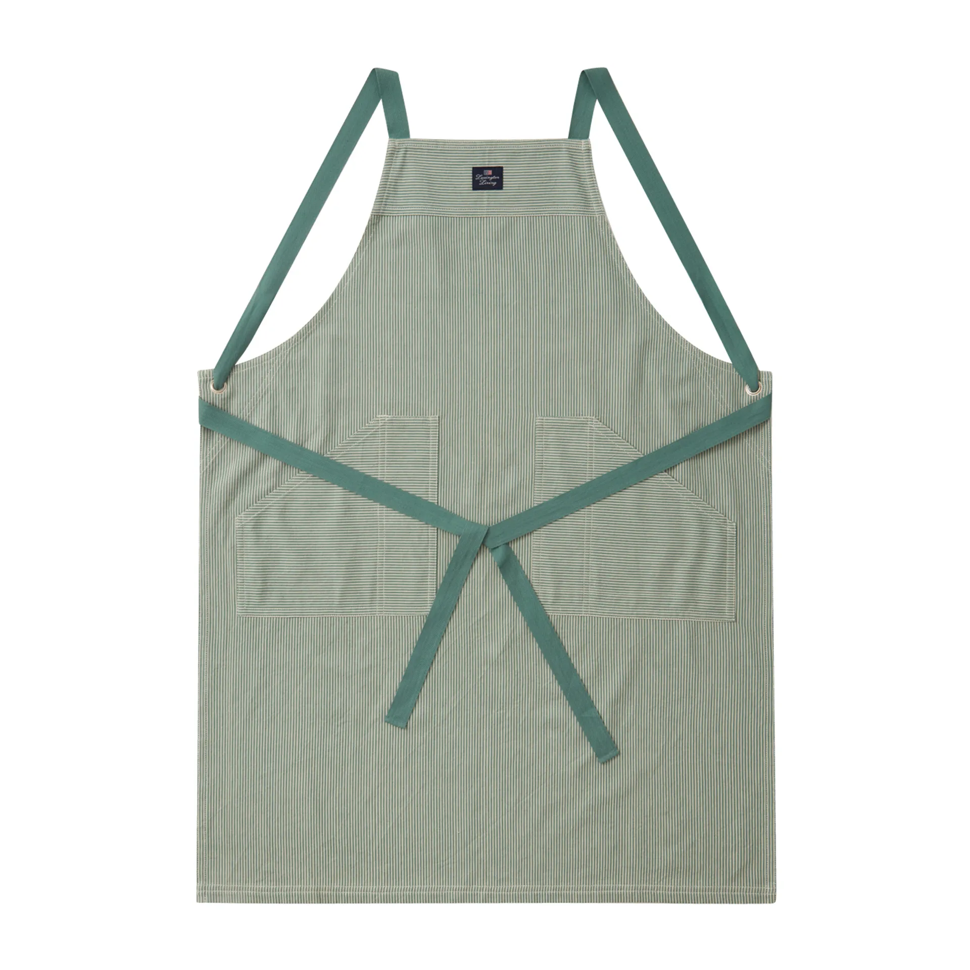 Oxford avental Striped, Verde-branco Lexington