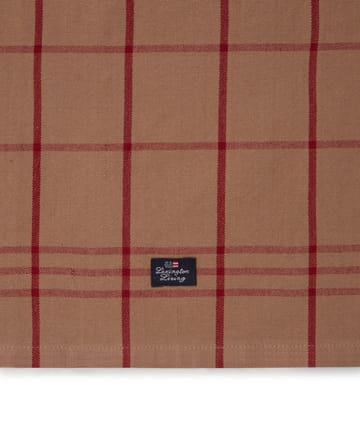 Pano de cozinha Algodão Orgânico Checked Oxford 50x70 cm - bege-vermelho - Lexington