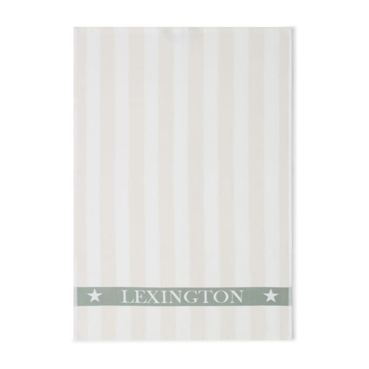 Pano de cozinha Cotton Terry Logo 50x70 cm , Light beige-white-green Lexington