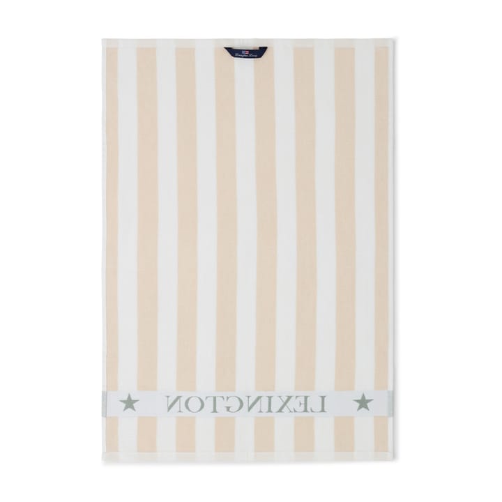 Pano de cozinha Cotton Terry Logo 50x70 cm , Light beige-white-green Lexington