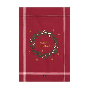 Pano de cozinha de algodão Merry Christmas Org50x70 cm - Red-Light bege - Lexington