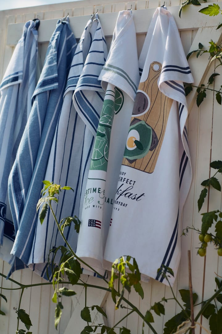Pano de cozinha Ice Tea Organic Cotton Twill 50x70 cm, Branco Lexington
