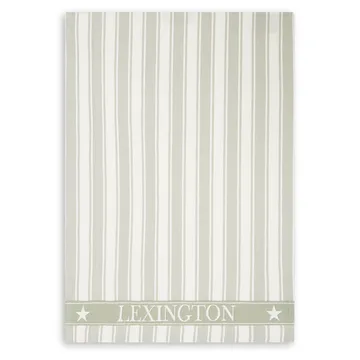 Pano de cozinha Icons Waffle Striped 50x70 cm - sage green-white - Lexington