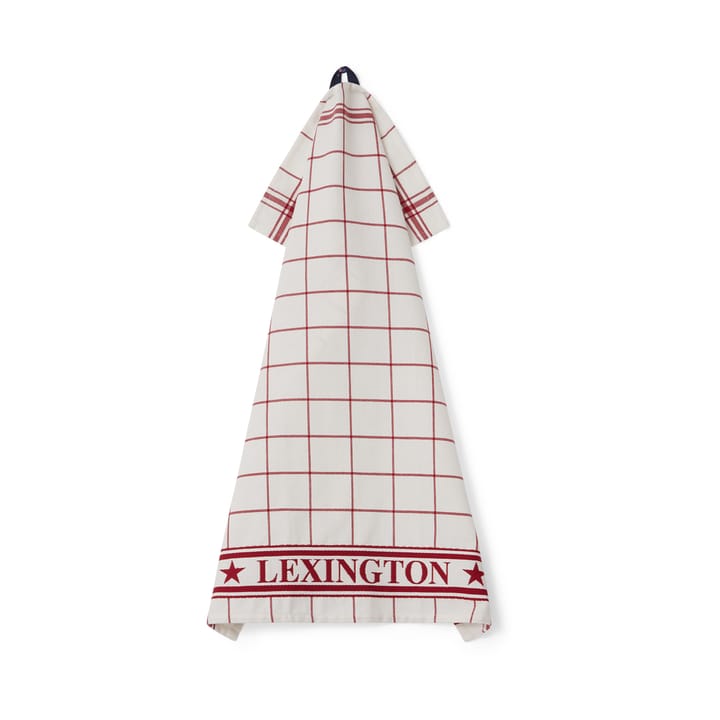 Pano de cozinha Lexington xadrez 50x70 cm, Branco-vermelho Lexington