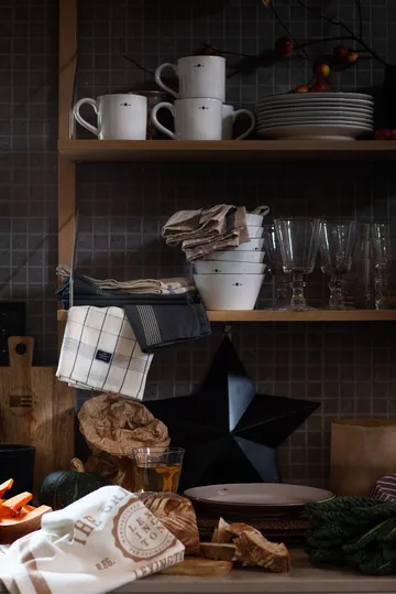 Pano de cozinha The Original Cotton Twill 50x70 cm - Branco sujo-castanho - Lexington