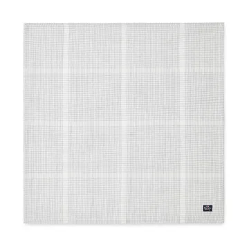 Pepita Check Cotton Linen guardanapo de tecido 50x50 cm - Branco-cinzento claro - Lexington