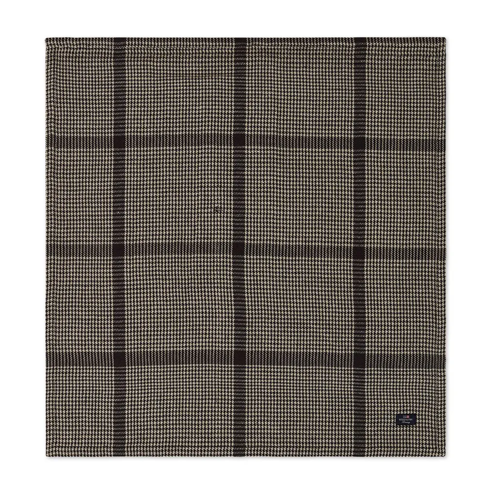 Pepita Check Cotton Linen guardanapo de tecido 50x50 cm, Dark gray-beige Lexington