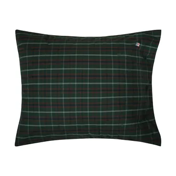 Percal de algodão aos quadrados fronha - Green-navy, 50x60 cm - Lexington