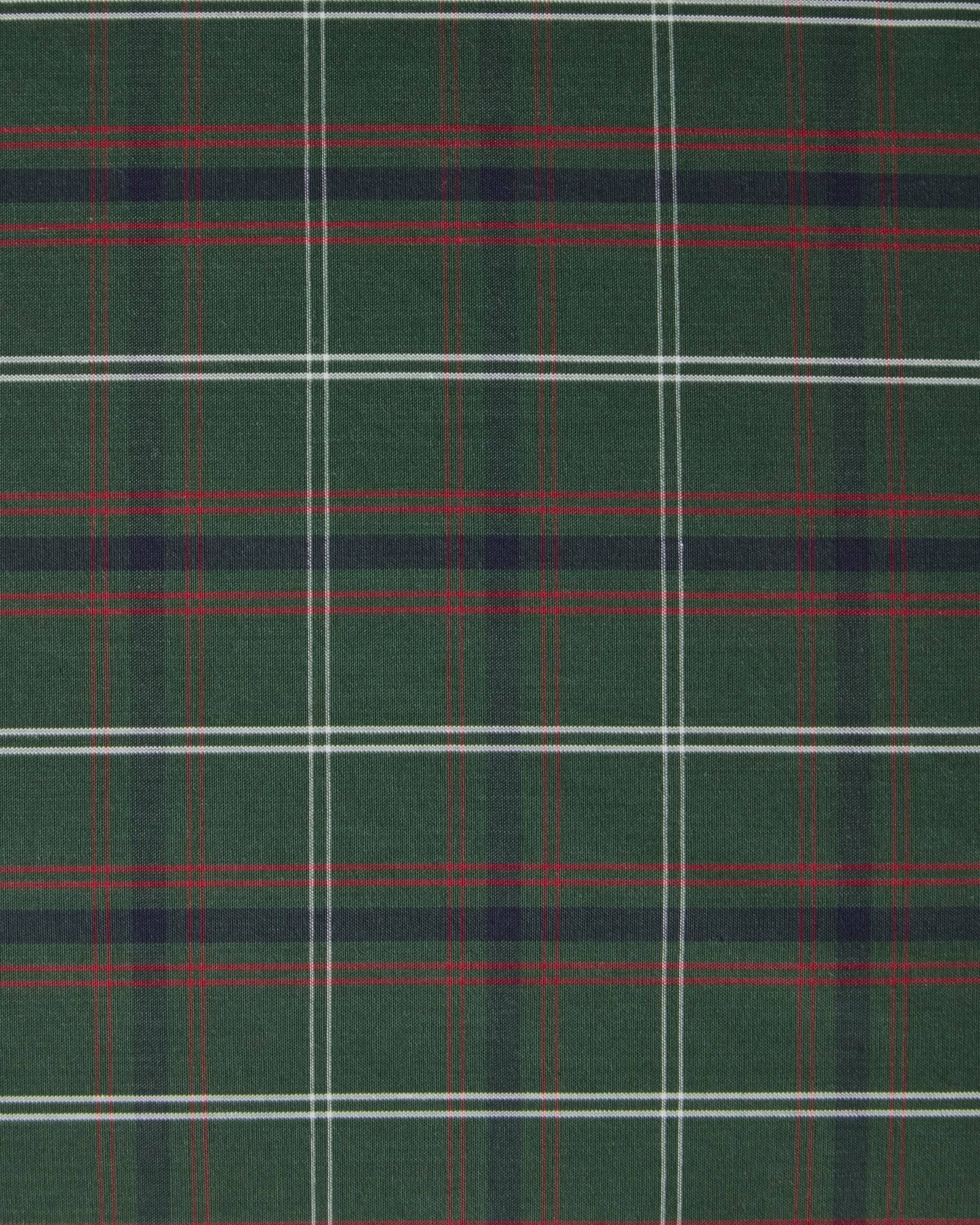 Percal de algodão aos quadrados fronha, Green-navy, 50x60 cm Lexington