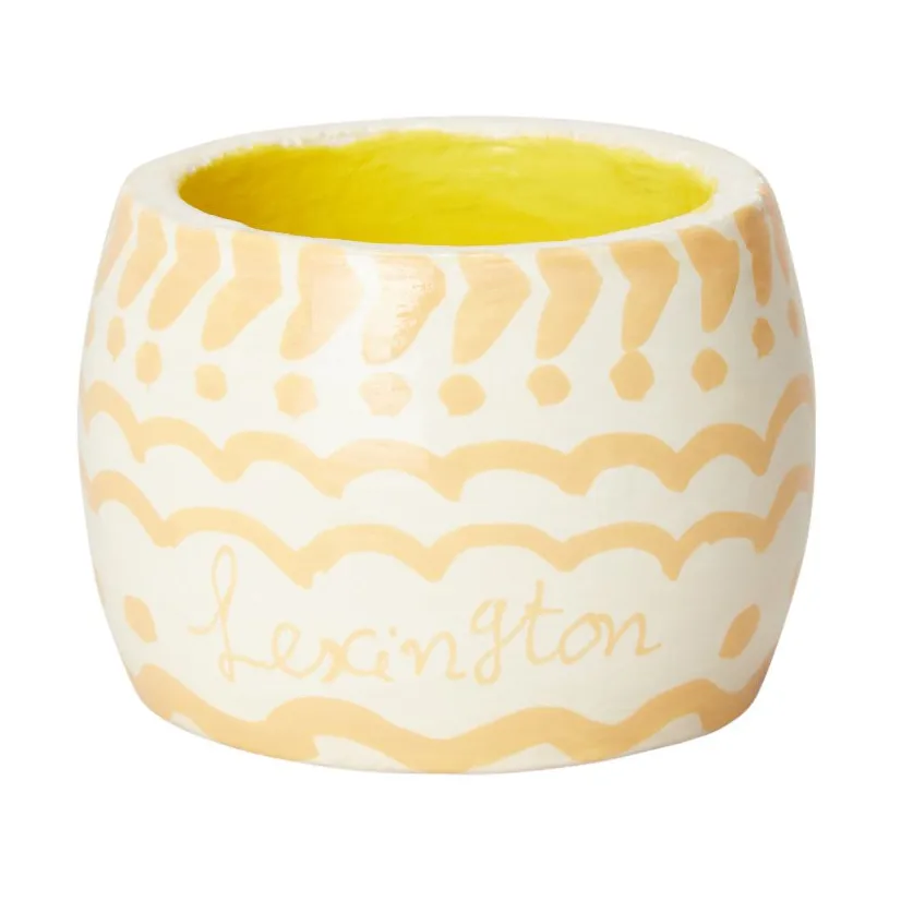 Porta-guardanapo Easter Ring Wood 4 unid., Verde-amarelo Lexington