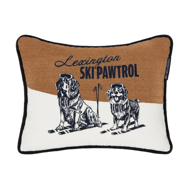 Skipawtrol almofada decorativa - Bege-branco-navy, 40x30 cm - Lexington