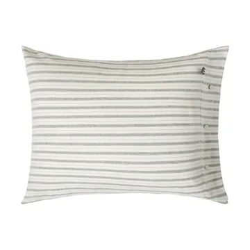 Stripe fronha de flanela de algodão - Branco-verde-bege, 50x60 cm - Lexington