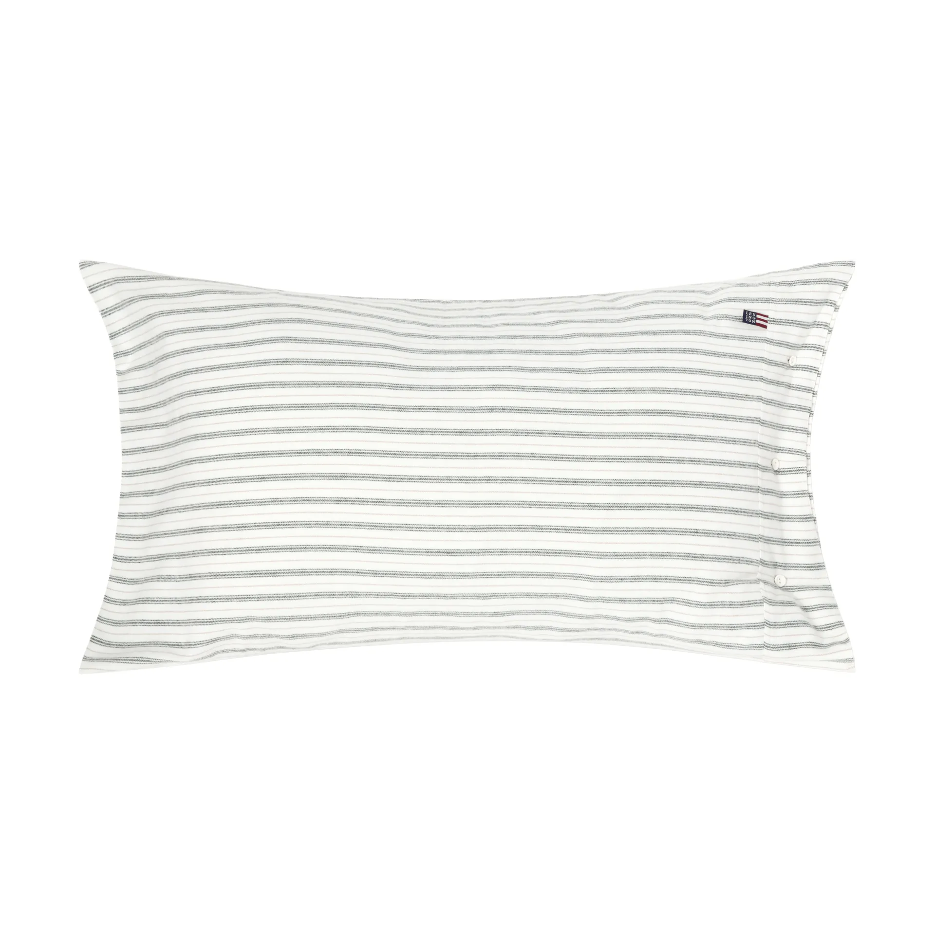 Stripe fronha de flanela de algodão, Branco-verde-bege, 50x90 cm Lexington