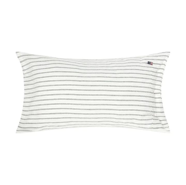 Stripe fronha de flanela de algodão - Branco-verde-bege, 50x90 cm - Lexington