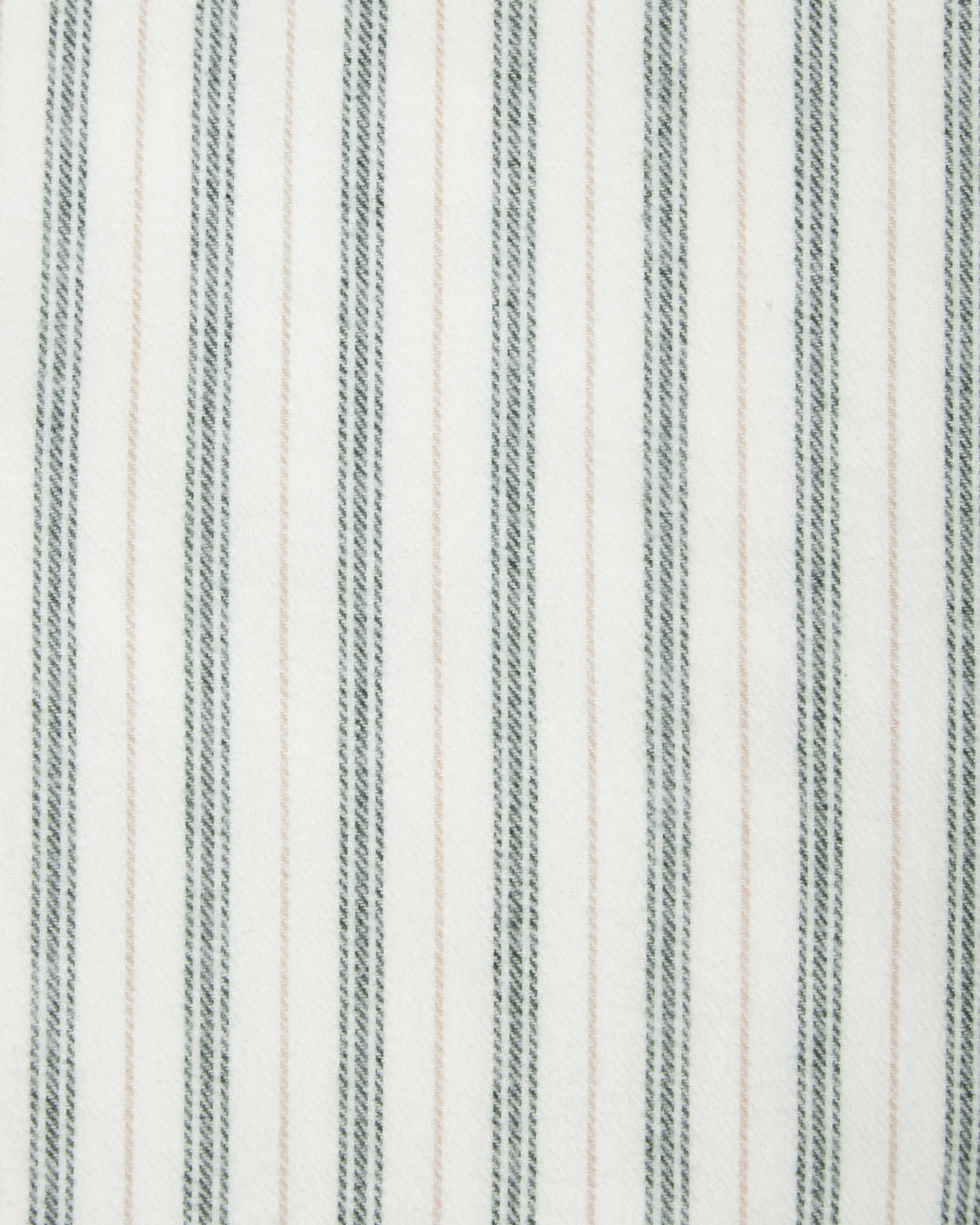 Stripe fronha de flanela de algodão, Branco-verde-bege, 50x90 cm Lexington
