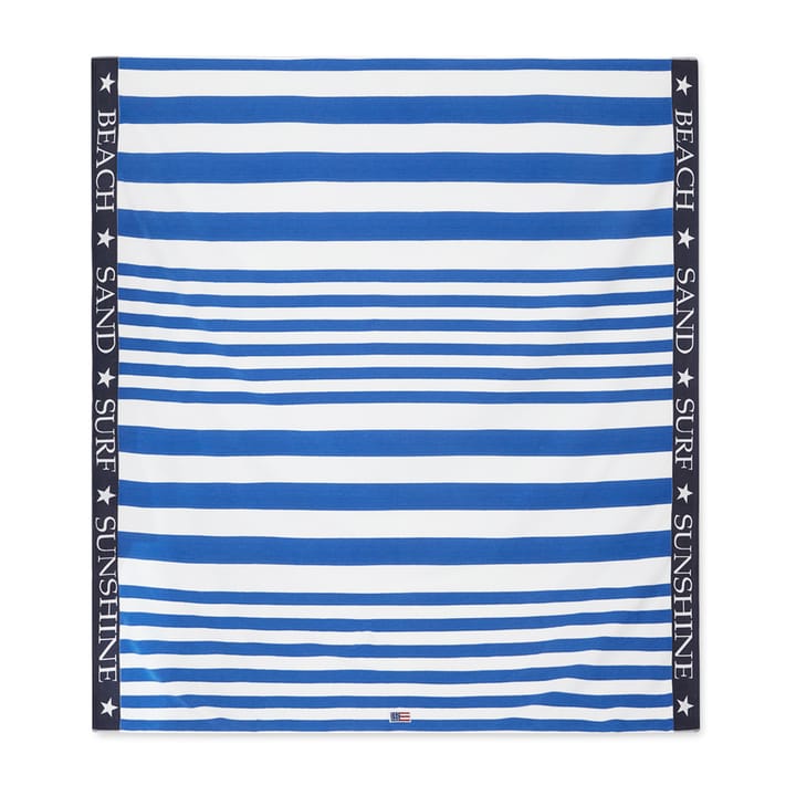 Striped Family toalha de praia 200x180 cm - Azul-branco - Lexington
