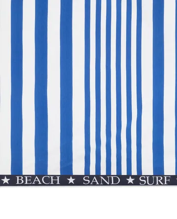 Striped Family toalha de praia 200x180 cm - Azul-branco - Lexington