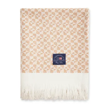 Striped manta de algodão reciclado 130x170 cm - Beige-branco - Lexington