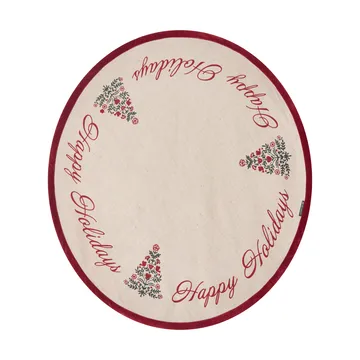 Tapete da árvore de Natal Juta Algodão Christmas Tree Ø110 cm - Natural-vermelho - Lexington
