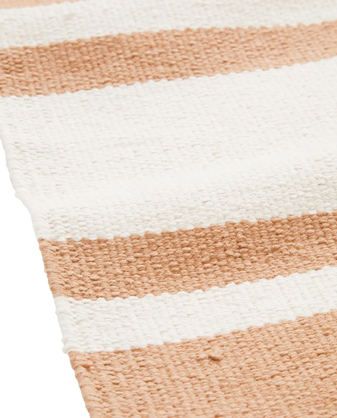 Tapete Organic Striped Cotton 70x130 cm, Bege-branco Lexington