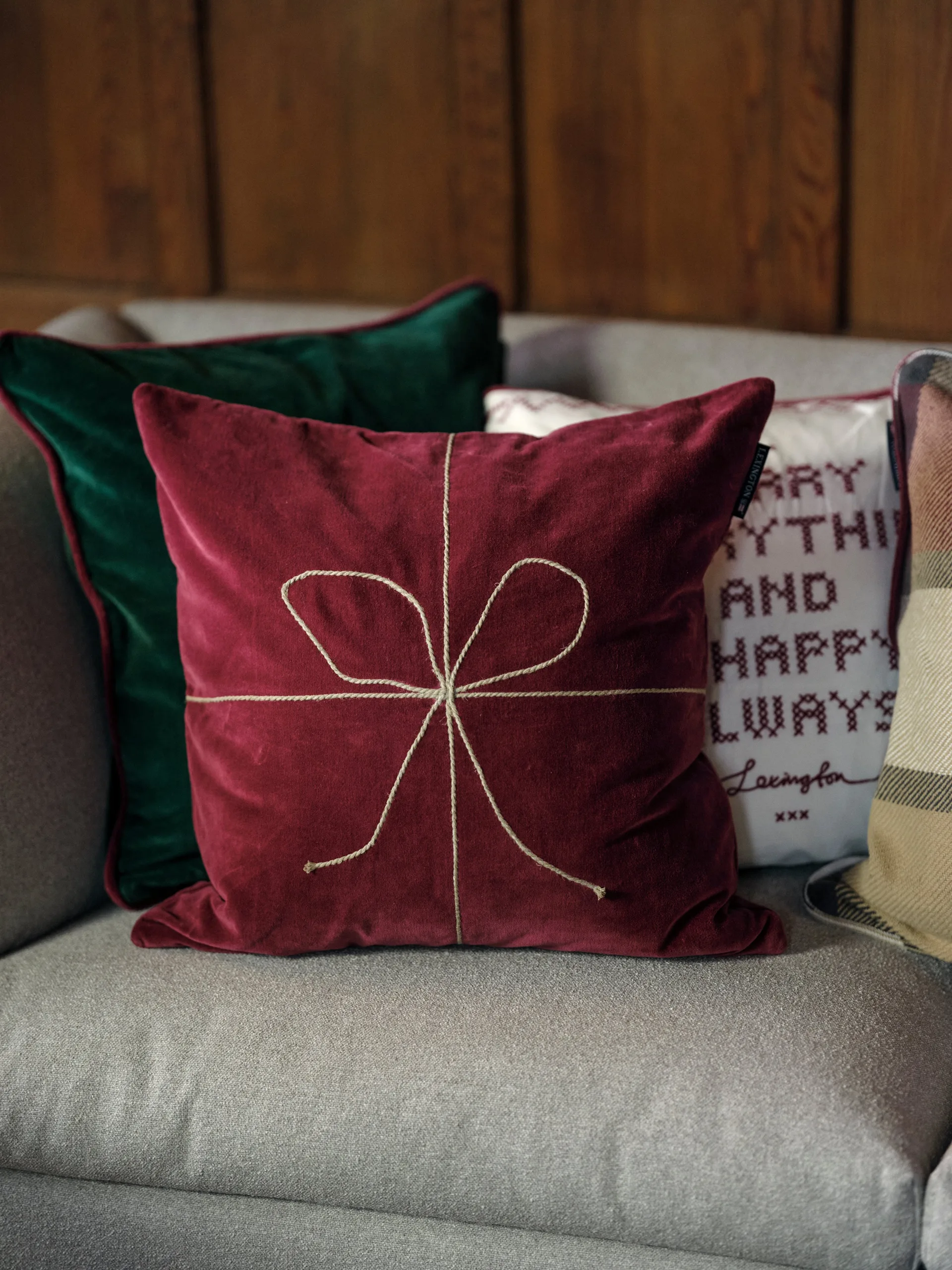 The merrier fronha de veludo 50x50 cm, Verde Lexington