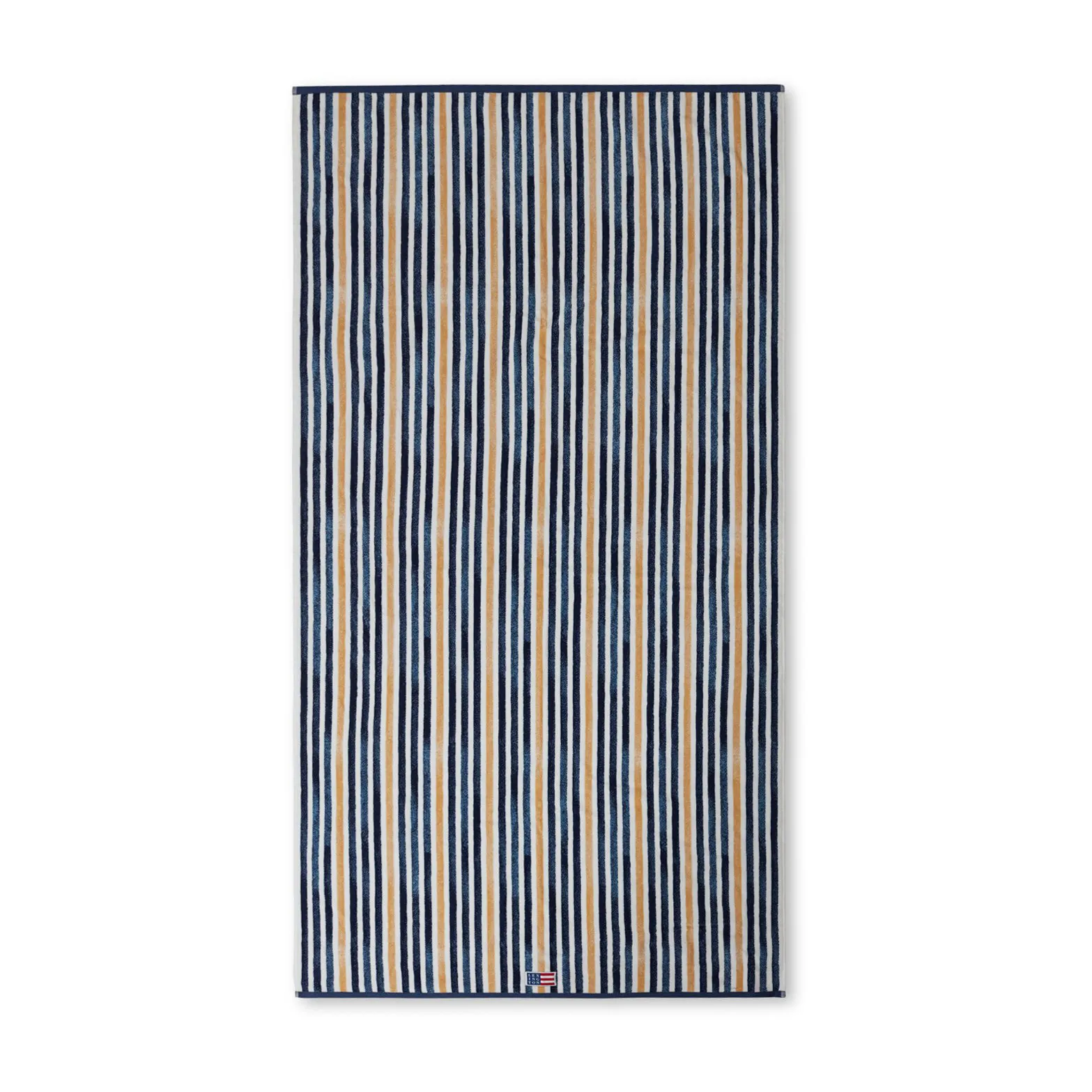 Toalha de banho de algodão aveludado Striped 100x180 cm, Blue-white-oat Lexington