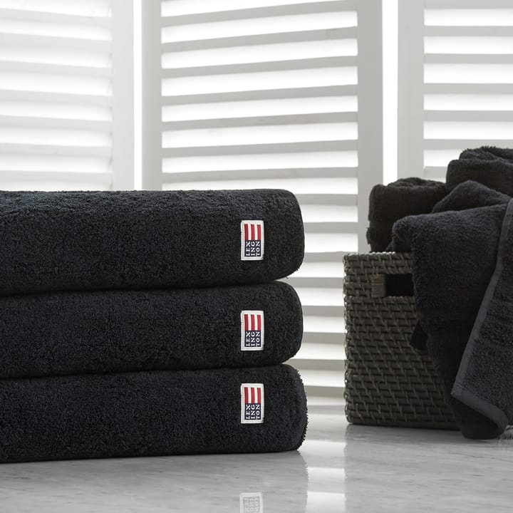 Toalha de banho Icons Original Striped 100x150 cm, preto Lexington