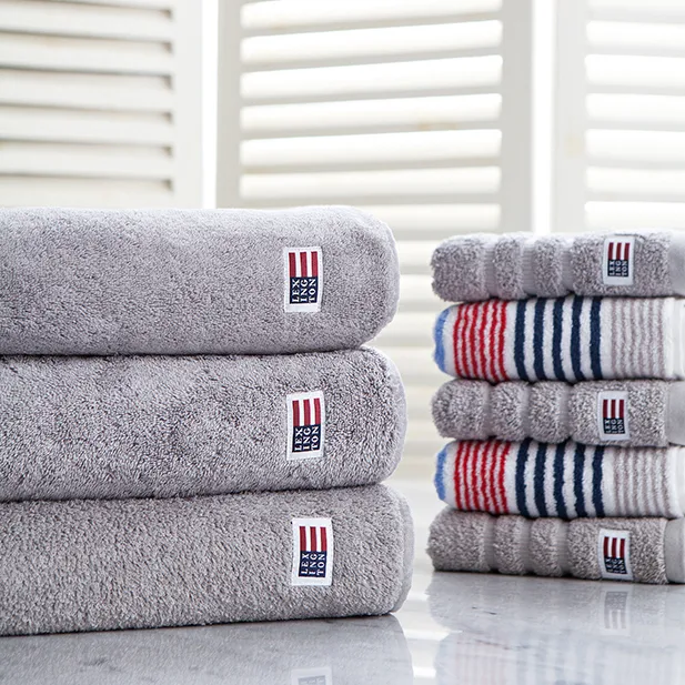 Toalha de banho Icons Original Striped 70x130 cm, dark grey Lexington