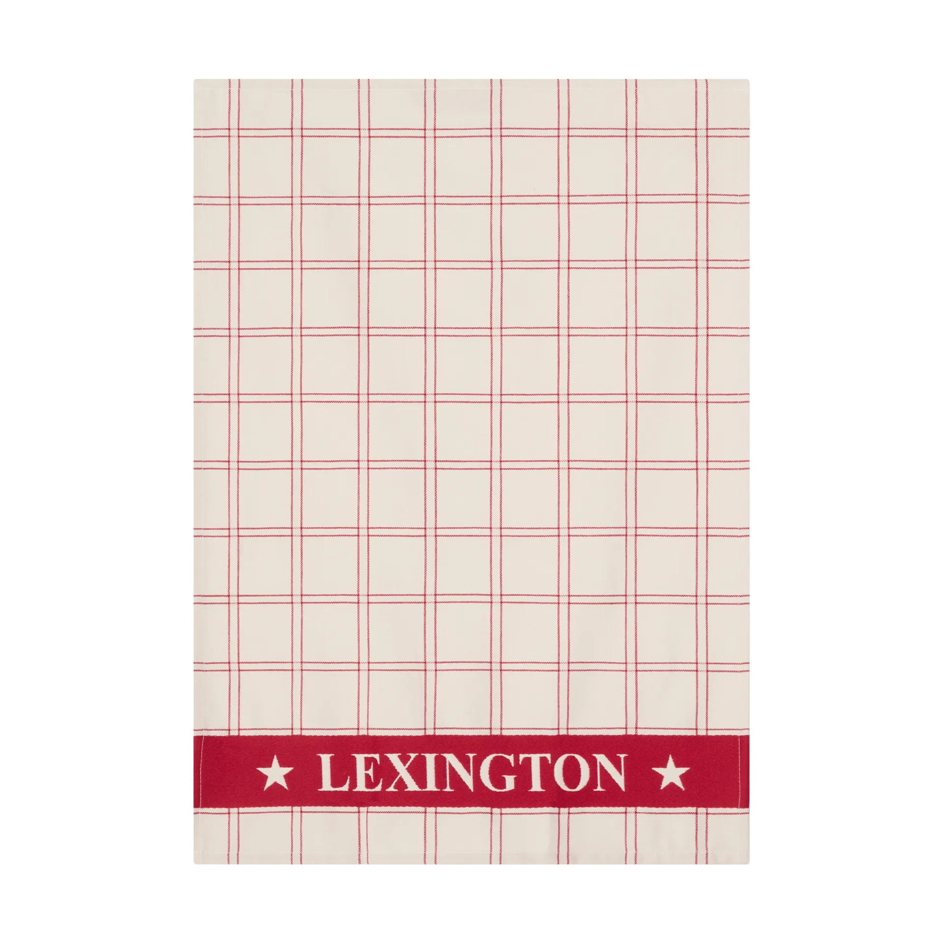 Toalha de cozinha de algodão jacquard-woven embalagem de 2, Vermelho-branco, 50x70 cm Lexington