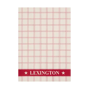 Toalha de cozinha de algodão jacquard-woven embalagem de 2 - Vermelho-branco, 50x70 cm - Lexington