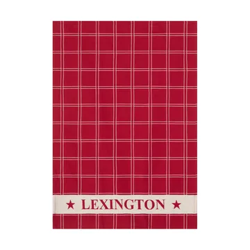 Toalha de cozinha de algodão jacquard-woven embalagem de 2 - Vermelho-branco, 50x70 cm - Lexington