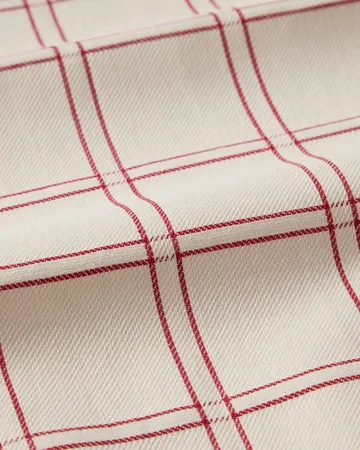 Toalha de cozinha de algodão jacquard-woven embalagem de 2 - Vermelho-branco, 50x70 cm - Lexington