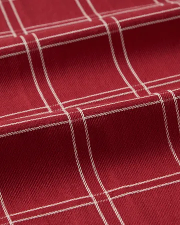 Toalha de cozinha de algodão jacquard-woven embalagem de 2 - Vermelho-branco, 50x70 cm - Lexington